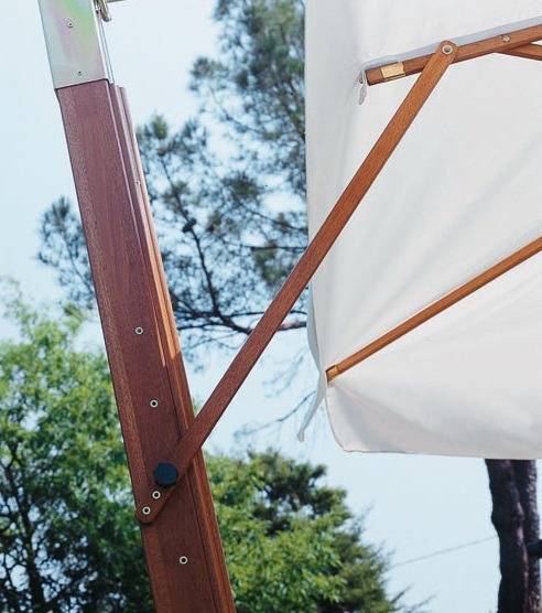 Зонт профессиональный Ø3.5 м Palladio Braccio имитация ироко, слоновая кость Ø3500 мм