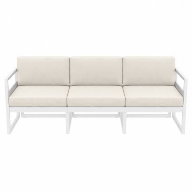 Комплект пластиковой мебели Mykonos XL белый, бежевый Комплект пластиковой мебели Mykonos XL белый, бежевый