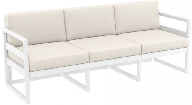 Комплект пластиковой мебели Mykonos XL белый, бежевый Комплект пластиковой мебели Mykonos XL белый, бежевый