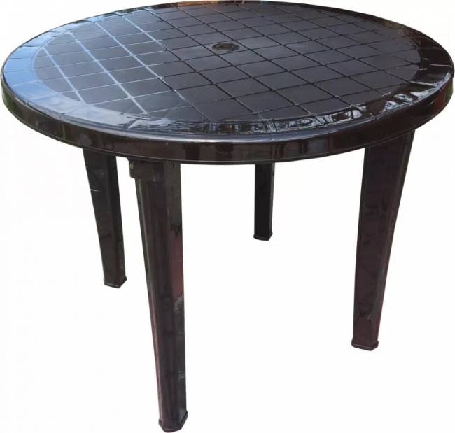 Стол пластиковый круглый шоколад Стол пластиковый круглый шоколад