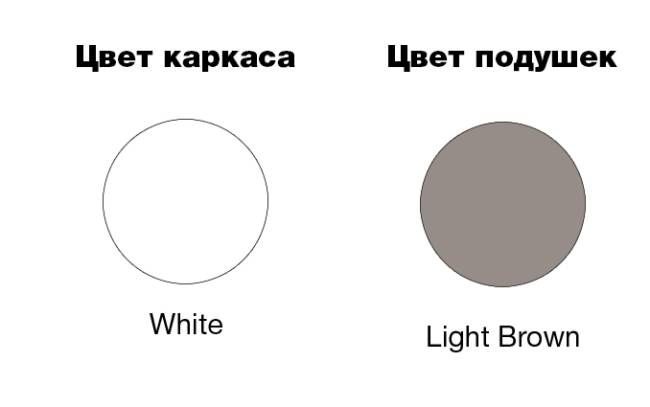 Комплект пластиковой мебели Mykonos XL белый, светло-коричневый Комплект пластиковой мебели Mykonos XL белый, светло-коричневый