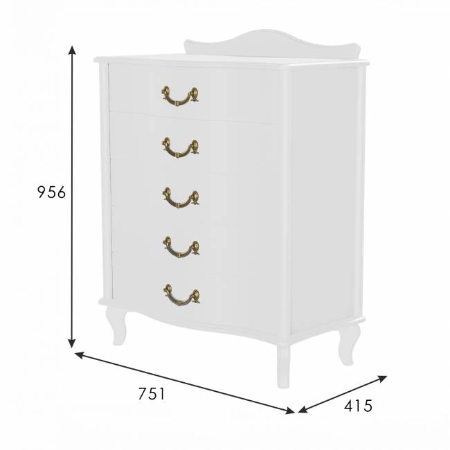 Комод Джульетта молочный дуб Л Комод Джульетта молочный дуб Л
