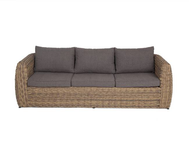 "Кальяри" диван из искусственного ротанга (гиацинт) трехместный, цвет соломенный "Кальяри" диван из искусственного ротанга (гиацинт) трехместный, цвет соломенный