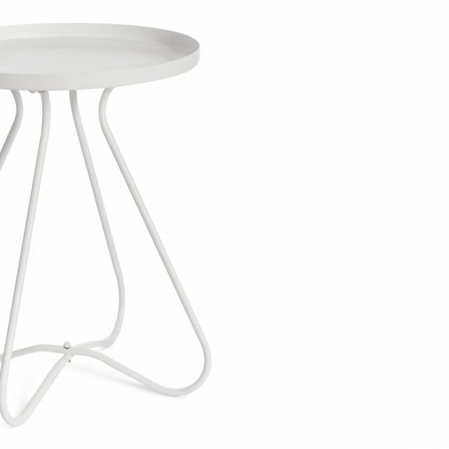 Столик журнальный GLAND 1 шт. в упаковке металл, 40*40*45см, белый белый металл