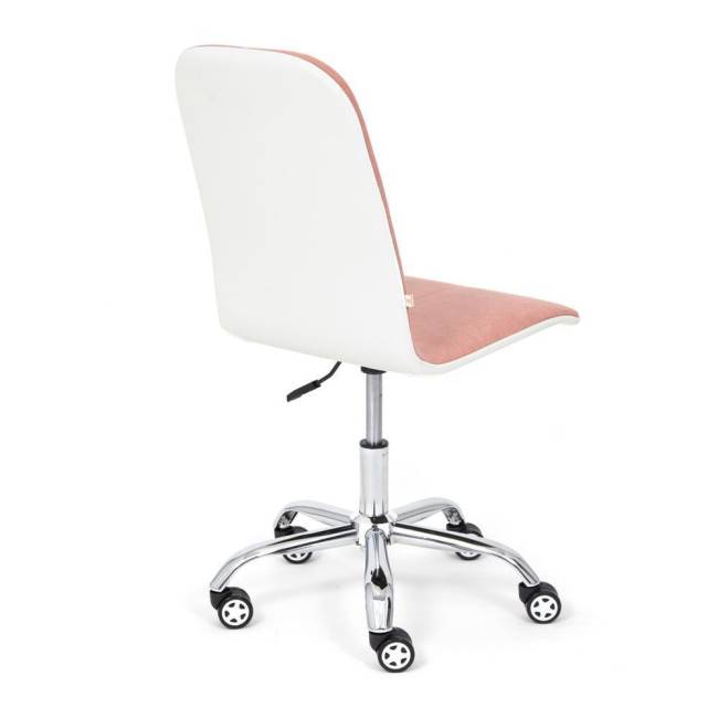 Кресло RIO флок/кож/зам , розовый/белый, 137/36-01 Кресло RIO флок/кож/зам , розовый/белый, 137/36-01
