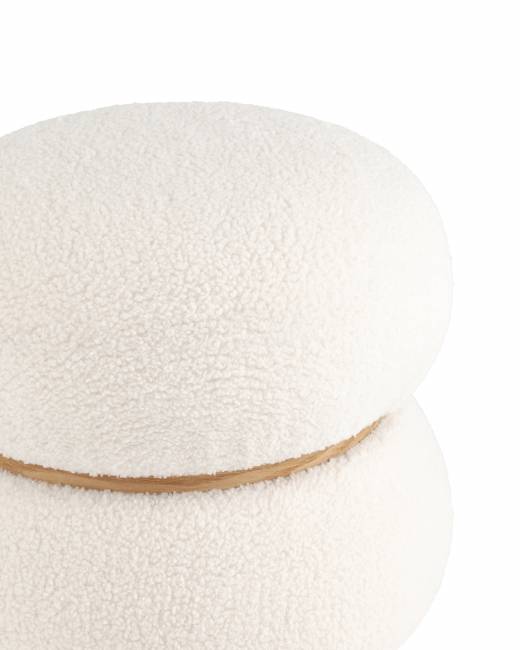 Пуф Полли S тедди белый