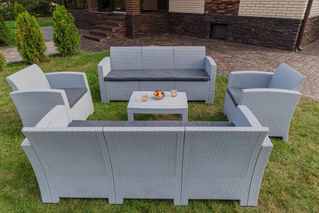 Комплект мебели GRAND LANA XL светло-серый Комплект мебели GRAND LANA XL светло-серый