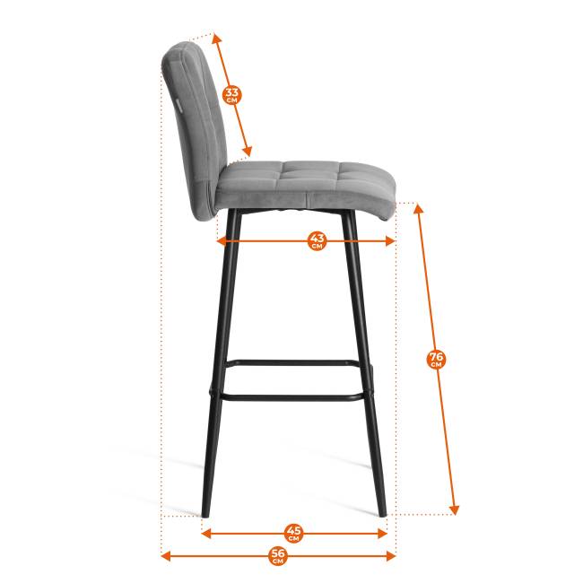 Барный стул  Medeo/Медео экокожа , бежевый, 45х56х113 см бежевый экокожа