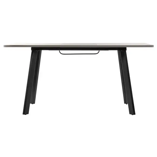 Стол Dublin раскладной 120-160х80х75 серый мрамор с чёрными ножками Стол Dublin раскладной 120-160х80х75 серый мрамор с чёрными ножками