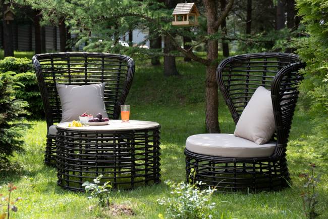 "Парма" кофейный комплект из искусственного ротанга, цвет бронзовый "Парма" кофейный комплект из искусственного ротанга, цвет бронзовый