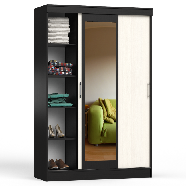 Шкаф-купе СВК-1300 цвет венге/дуб лоредо