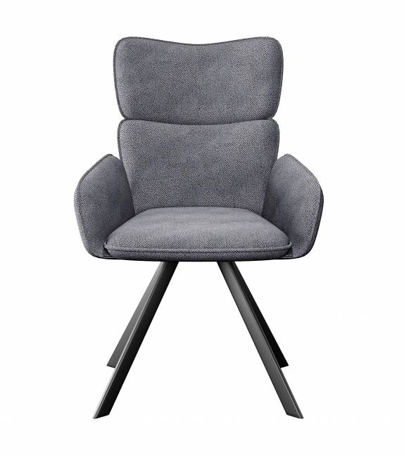 Стул DikLine 501 поворотный SB6 св.сер, ножки черные