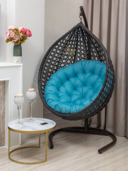 Подвесное кресло из искусственного ротанга "FRESCO-XL", коричневый Подвесное кресло из искусственного ротанга "FRESCO-XL", коричневый