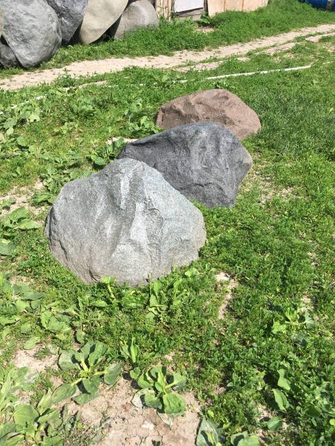 Искусственный валун "ЛЮКС", D50, серый