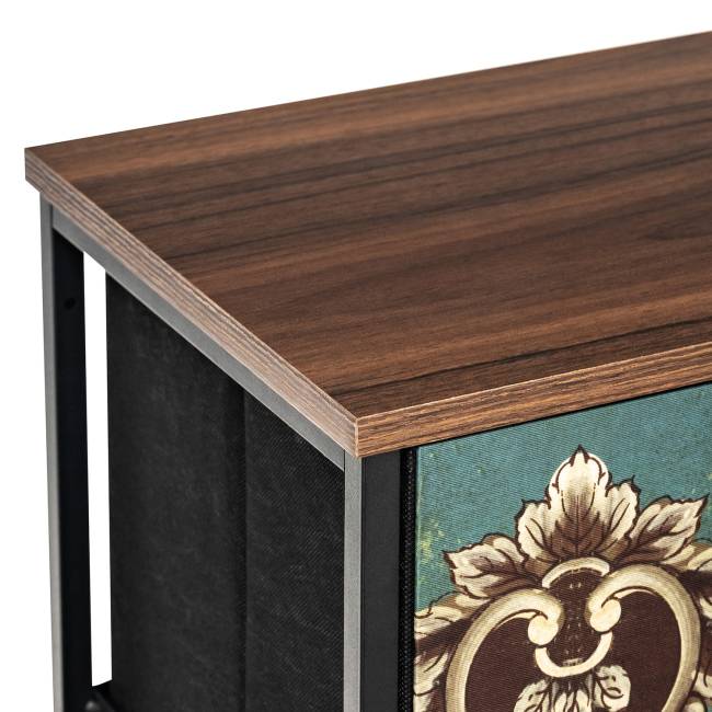 Комод Leset Лунет 9 ящ. Чёрный Мульти зеленый Комод Leset Лунет 9 ящ. Чёрный Мульти зеленый