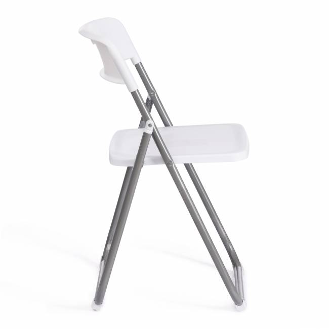Стул складной FOLDER (mod. 3017H) / 1 шт. в упаковке каркас: металл, сиденье/спинка: пластик, 49 x 46.5 x 73.5 см, white (белый) / grey (серый) белый, серый каркас: металл, сиденье/спинка: пластик
