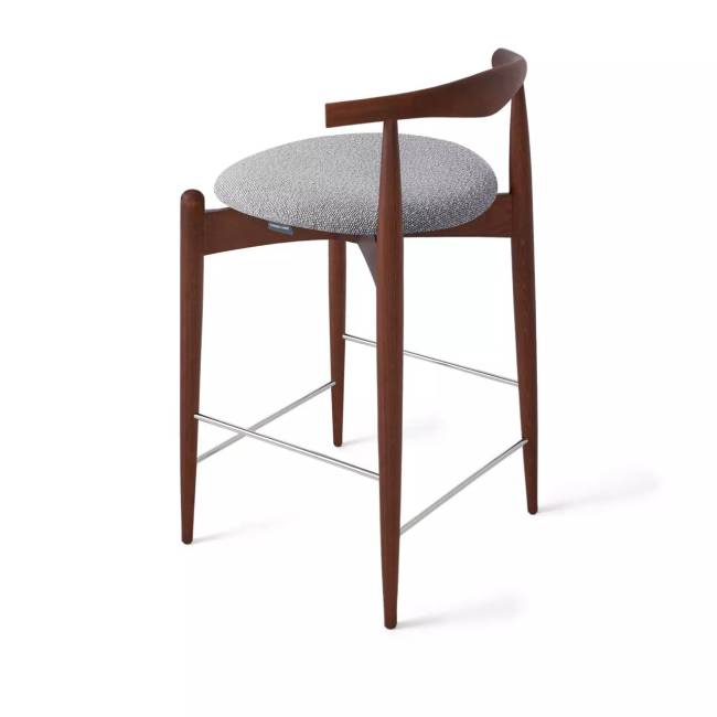 Стул Noble полубарный, массив бука - серый - бук коричневый Стул Noble полубарный, массив бука - серый - бук коричневый