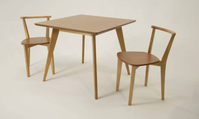 Стол Сканди М 100 натур со стульями Франк натур Стол Сканди М 100 натур со стульями Франк натур