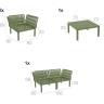 Комплект пластиковой мебели Portofino Lounge оливковый, бежевый