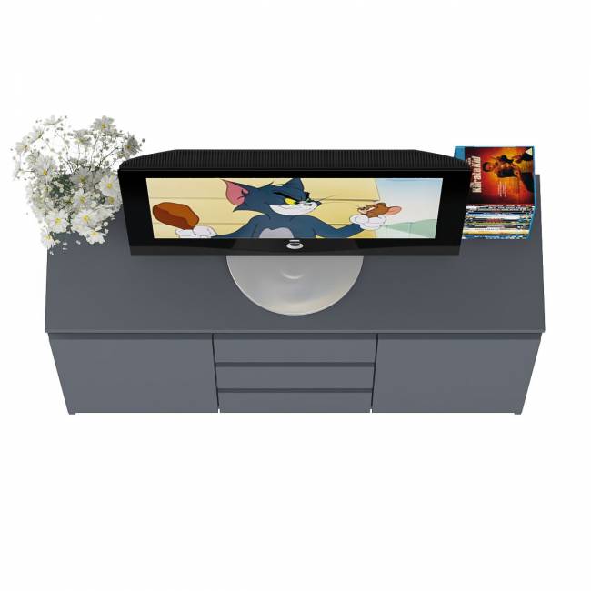 Комод-тумба три ящика и две дверки Мори МК1200.3 цвет графит Комод-тумба три ящика и две дверки Мори МК1200.3 цвет графит