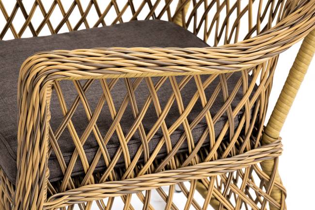 "Эспрессо - 80 L" обеденная группа плетеная, цвет соломенный