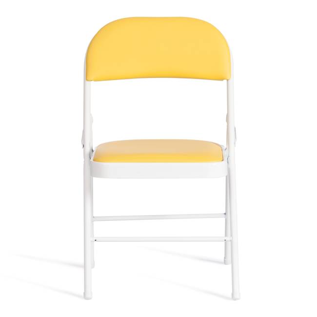 Стул складной FOLDER (mod. 3022G) каркас: металл, сиденье/спинка: экокожа, 46.5 х 47.5 х 79 см, yellow (желтый) / white (белый) (Комплект из 6 шт.) желтый, белый каркас: металл, сиденье/спинка: экокожа Стул складной FOLDER (mod. 3022G) каркас: металл, сиденье/спинка: экокожа, 46.5 х 47.5 х 79 см, yellow (желтый) / white (белый) (Комплект из 6 шт.) желтый, белый каркас: металл, сиденье/спинка: экокожа
