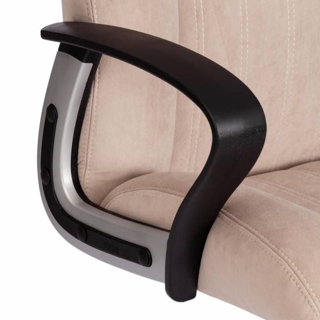 Кресло OXFORD хром флок , бежевый, 7 бежевый флок