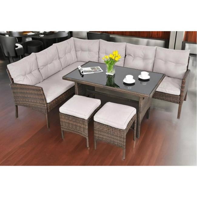 Комплект плетеной мебели AFM-107A Brown (3 кор.)