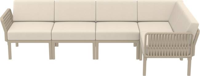 Комплект пластиковой мебели Portofino Lounge Corner бежевый, бежевый