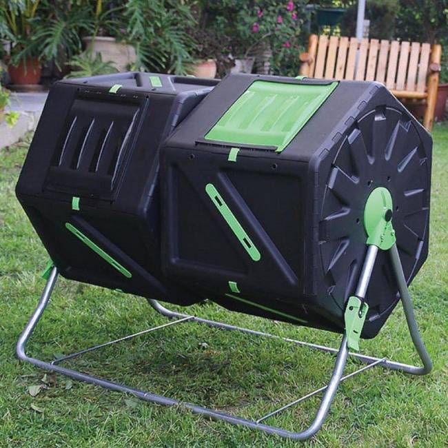 Компостер вращающийся HELEX двойной 2*105 л Компостер вращающийся HELEX двойной 2*105 л