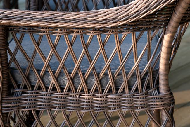 "Амароне" обеденная группа из искусственного ротанга на 6 персон, цвет коричневый