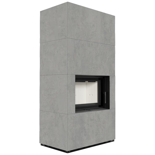 Каминокомплект Kratki PRO FLOKI CEMENTO GRIGIO BOCCIARDATA