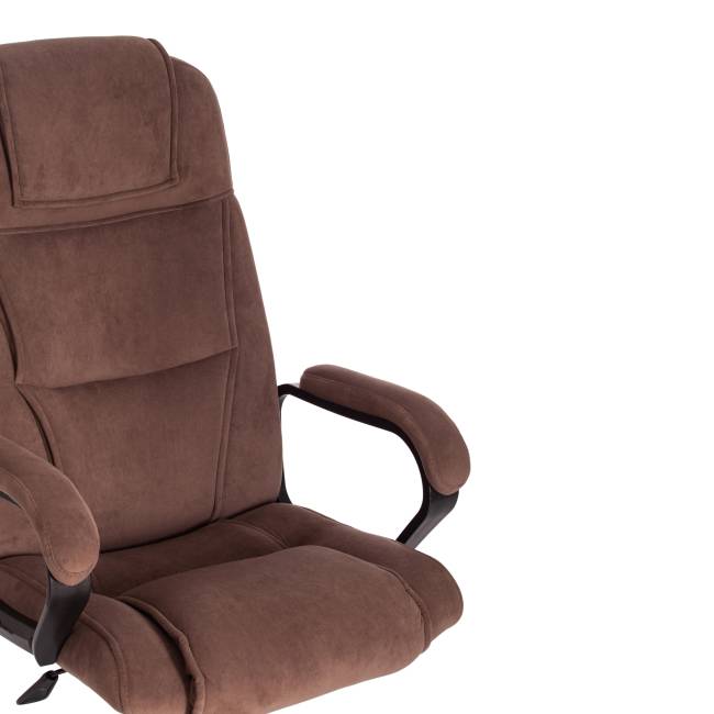 Кресло BERGAMO хром (22) флок , коричневый, 6 коричневый флок