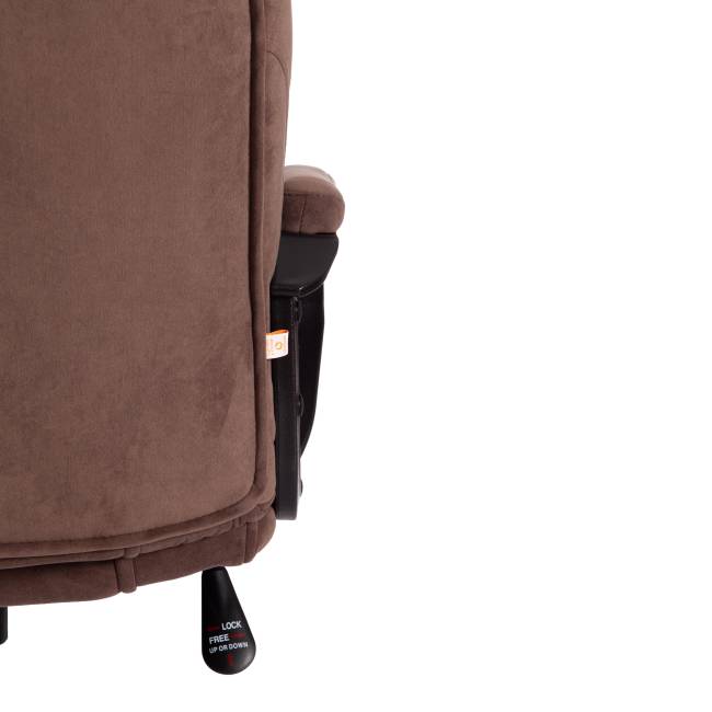 Кресло BERGAMO хром (22) флок , коричневый, 6 коричневый флок