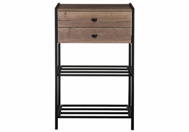 Лофт дуб велингтон / черный матовый