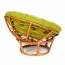 Кресло PAPASAN/ПАПАСАН 23/01 W  /с подушкой/ диаметр подушки 125 см, 115х101х104 см, Cognac (коньяк), флок Олива, 23