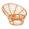 Кресло PAPASAN/ПАПАСАН 23/01 W  /с подушкой/ диаметр подушки 125 см, 115х101х104 см, Cognac (коньяк), флок Олива, 23