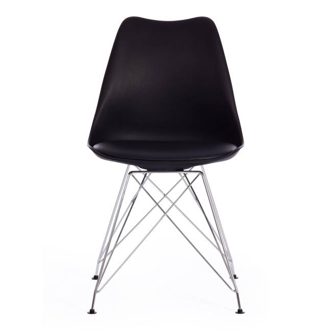 Стул TULIP IRON CHAIR (mod.EC-123) / 1 шт. в упаковке металл/пластик, 54,5*48*83,5см, черный Стул TULIP IRON CHAIR (mod.EC-123) / 1 шт. в упаковке металл/пластик, 54,5*48*83,5см, черный